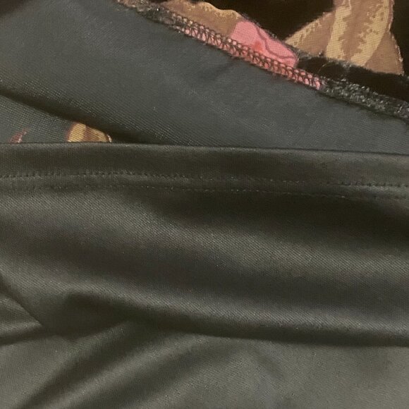 JESSICA HOWARD Black Velvet Burnout Floral Balloon Sleeve Dress 90s Y2K 12 - Picture 12 of 16